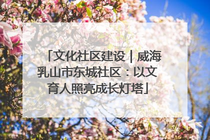 文化社区建设｜威海乳山市东城社区：以文育人照亮成长灯塔