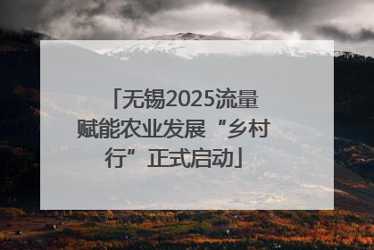 无锡2025流量赋能农业发展“乡村行”正式启动