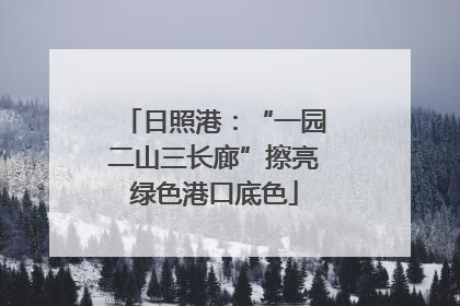 日照港：“一园二山三长廊”擦亮绿色港口底色