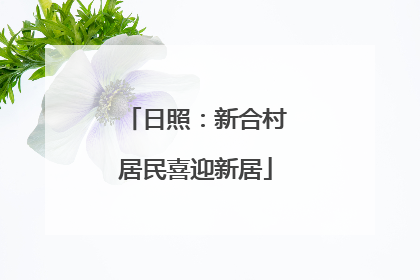 日照：新合村居民喜迎新居