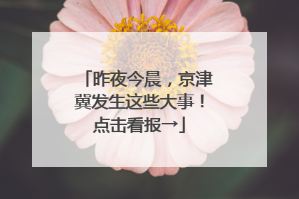 昨夜今晨，京津冀发生这些大事！点击看报→