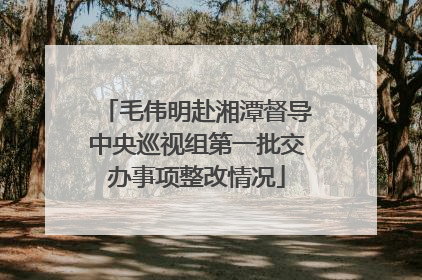 毛伟明赴湘潭督导中央巡视组第一批交办事项整改情况