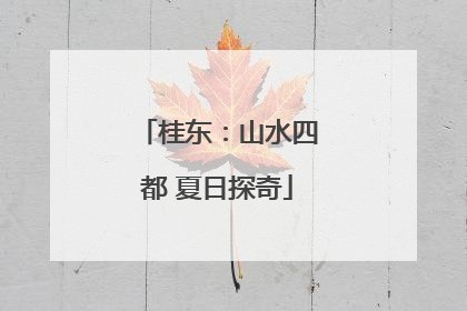 桂东：山水四都 夏日探奇