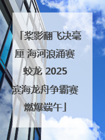 桨影翻飞决毫厘 海河浪涌赛蛟龙 2025滨海龙舟争霸赛燃爆端午