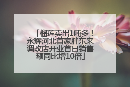 榴莲卖出1吨多！永辉河北首家胖东来调改店开业首日销售额同比增10倍