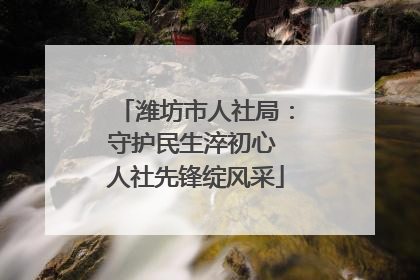 潍坊市人社局：守护民生淬初心 人社先锋绽风采