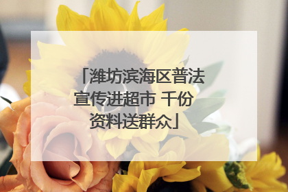 潍坊滨海区普法宣传进超市 千份资料送群众