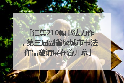 汇集210幅书法力作，第三届副省级城市书法作品邀请展在蓉开幕