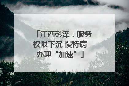 江西彭泽：服务权限下沉 慢特病办理“加速”