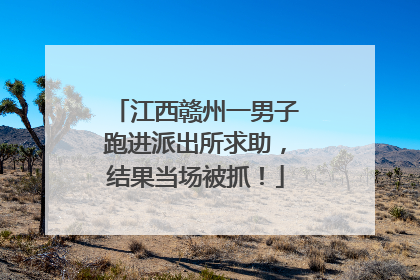 江西赣州一男子跑进派出所求助，结果当场被抓！