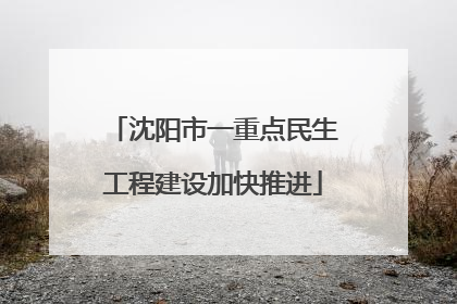 沈阳市一重点民生工程建设加快推进