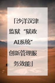 沙洋汉津监狱“狱政AI系统”创新管理服务效能