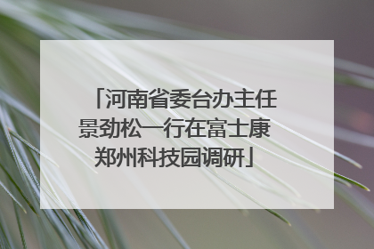 河南省委台办主任景劲松一行在富士康郑州科技园调研