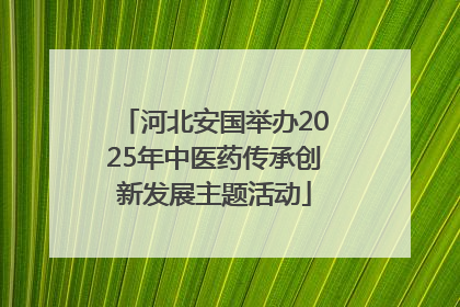 河北安国举办2025年中医药传承创新发展主题活动