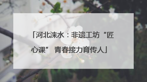 河北涞水：非遗工坊“匠心课” 青春接力育传人