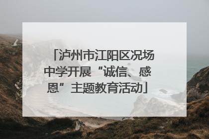 泸州市江阳区况场中学开展“诚信、感恩”主题教育活动