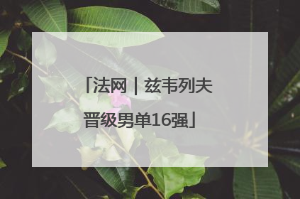 法网｜兹韦列夫晋级男单16强