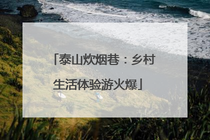 泰山炊烟巷：乡村生活体验游火爆