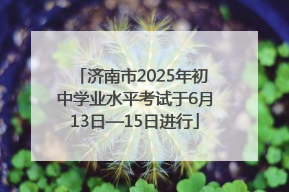 济南市2025年初中学业水平考试于6月13日—15日进行