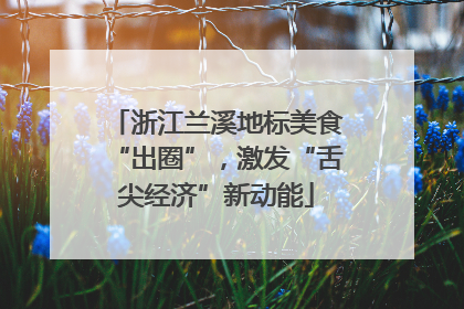 浙江兰溪地标美食“出圈”，激发“舌尖经济”新动能