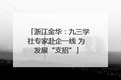 浙江金华：九三学社专家赴企一线 为发展“支招”