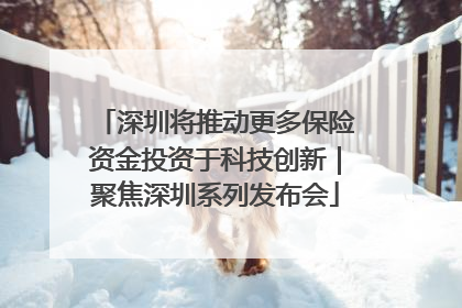 深圳将推动更多保险资金投资于科技创新｜聚焦深圳系列发布会