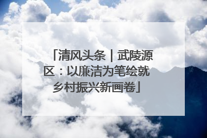 清风头条｜武陵源区：以廉洁为笔绘就乡村振兴新画卷