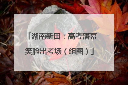 湖南新田：高考落幕 笑脸出考场（组图）