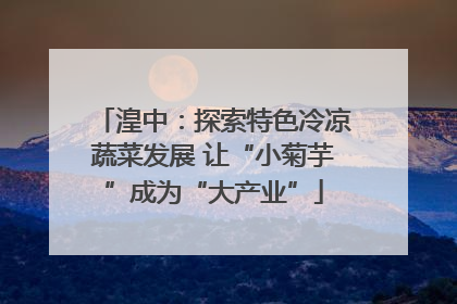 湟中：探索特色冷凉蔬菜发展 让“小菊芋”成为“大产业”