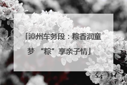 漳州车务段：粽香润童梦 “粽”享亲子情