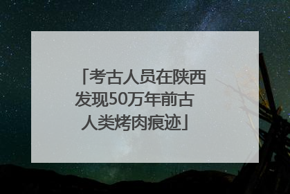 考古人员在陕西发现50万年前古人类烤肉痕迹