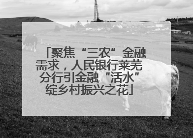 聚焦“三农”金融需求，人民银行莱芜分行引金融“活水”绽乡村振兴之花
