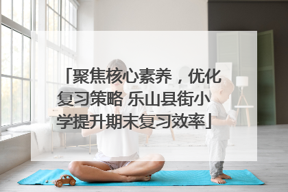 聚焦核心素养，优化复习策略 乐山县街小学提升期末复习效率