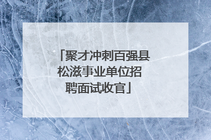 聚才冲刺百强县 松滋事业单位招聘面试收官