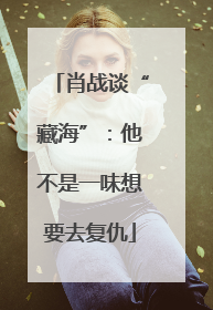 肖战谈“藏海”：他不是一味想要去复仇