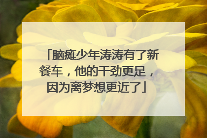 脑瘫少年涛涛有了新餐车，他的干劲更足，因为离梦想更近了