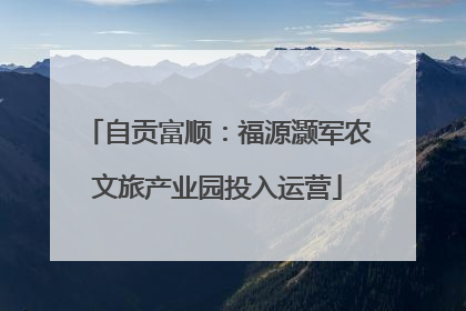 自贡富顺：福源灏军农文旅产业园投入运营