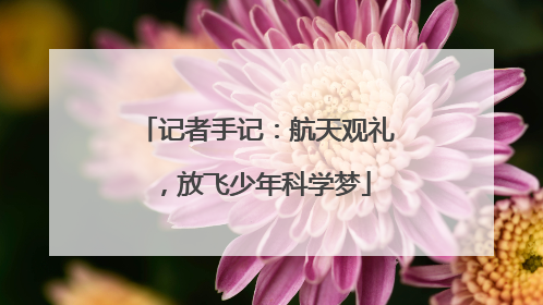 记者手记：航天观礼，放飞少年科学梦
