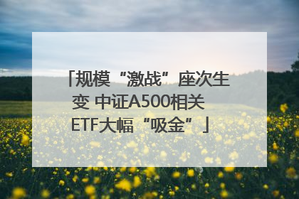 规模“激战”座次生变 中证A500相关ETF大幅“吸金”