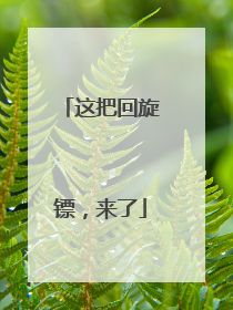 这把回旋镖，来了