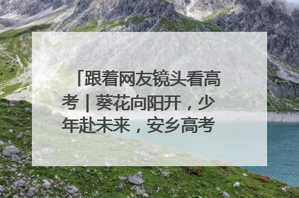 跟着网友镜头看高考｜葵花向阳开，少年赴未来，安乡高考首日的希望图景