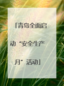 青岛全面启动“安全生产月”活动