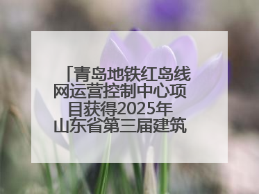 青岛地铁红岛线网运营控制中心项目获得2025年山东省第三届建筑业新技术应用创新竞赛一等奖