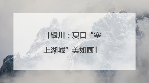 银川：夏日“塞上湖城”美如画