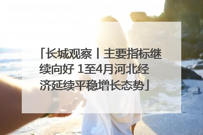 长城观察丨主要指标继续向好 1至4月河北经济延续平稳增长态势