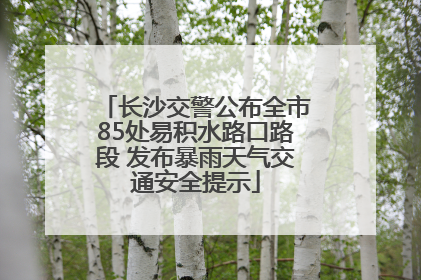 长沙交警公布全市85处易积水路口路段 发布暴雨天气交通安全提示
