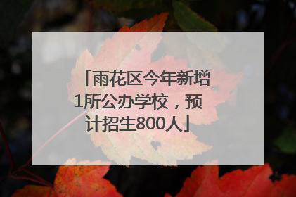雨花区今年新增1所公办学校，预计招生800人