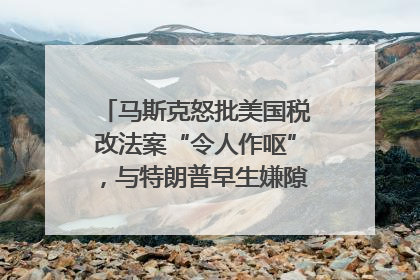 马斯克怒批美国税改法案“令人作呕”，与特朗普早生嫌隙？｜国际识局