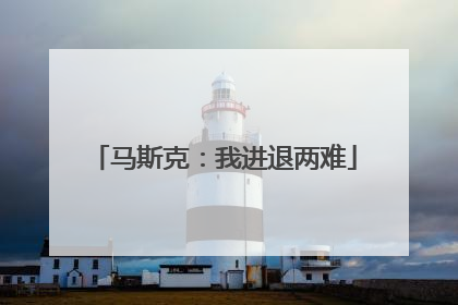 马斯克：我进退两难