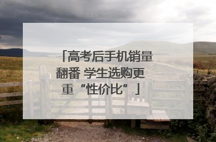 高考后手机销量翻番 学生选购更重“性价比”